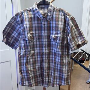 Filson Men's Casual Plaid Shirt - Red, Blue, Gray